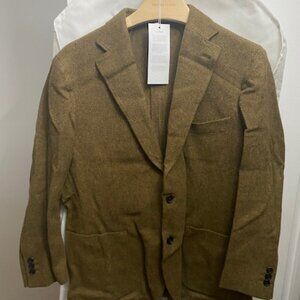 Blazer Vintage Homme en Tweed à Chevrons – Veste Classique Élégante Style Rétro